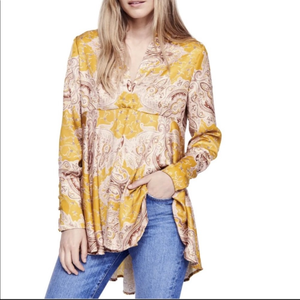 Free People Fields of Butterflies Tunic Dress
